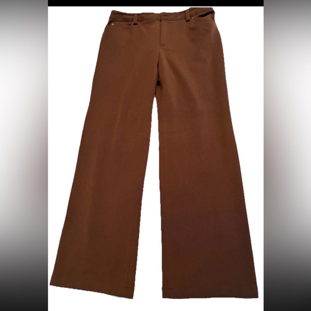 Rafaella Women’s 5 Pocket Polyester Blend Caramel Petite Trousers, Size 8P